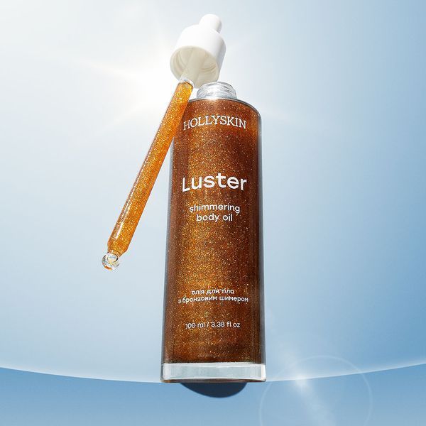 Олія для тіла з бронзовим шимером Hollyskin Luster Shimmering Body Oil 100 мл 4823109704282 фото