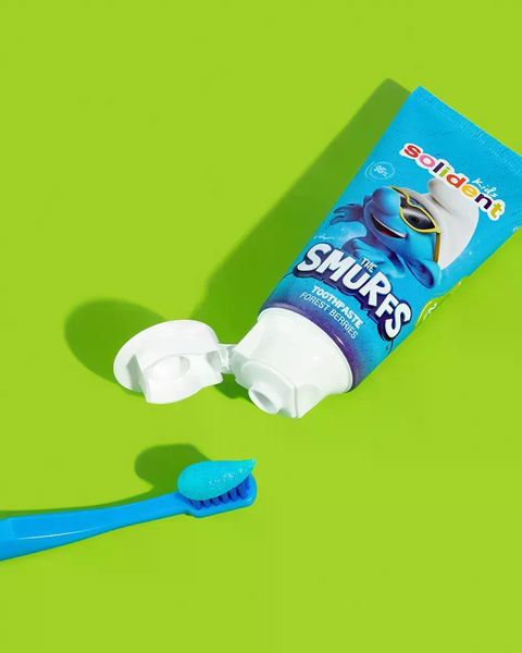 Натуральна зубна паста Solident Kids / лісові ягоди The Smurfth з фтором 1000 ppm Mr.SCRUBBER 4823109705067 фото