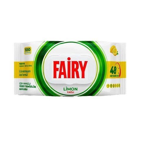 Вологі серветки для прибирання Fairy Lemon, 100 шт. 8681554633139 фото