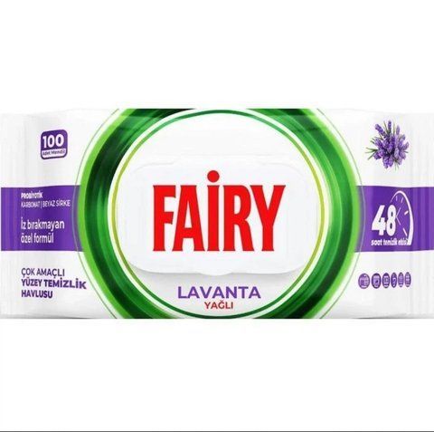 Вологі серветки для прибирання Fairy Lavanta , 100 шт  8681554633115 фото
