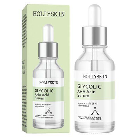 Сироватка для обличчя HOLLYSKIN Glycolic AHA Acid Serum, 30 ml 4823109700253 фото