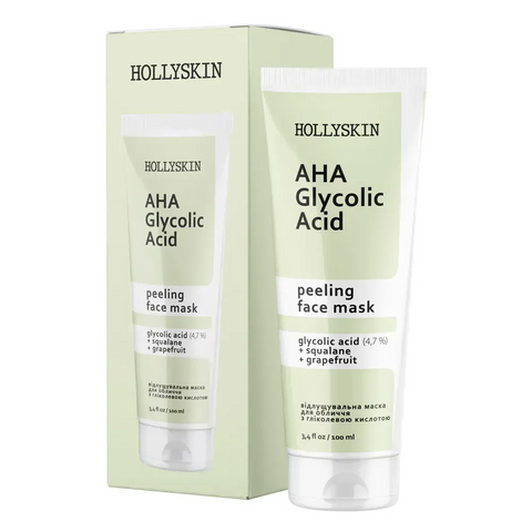 Відлущувальна маска для обличчя HOLLYSKIN Glycolic AHA Acid з гліколевою кислотою 4823109700321 фото