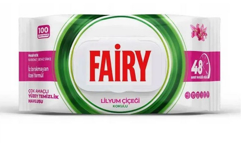 Вологі серветки для прибирання Fairy Lilyum Ciciegi лілія, 100 шт 8681554633122 фото