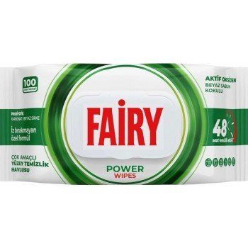 Вологі серветки для прибирання Fairy power, 100 шт 8681554633108 фото