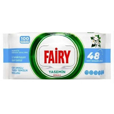 Універсальні вологі серветки для прибирання Fairy Jasmine, 100 шт 8681554635485 фото