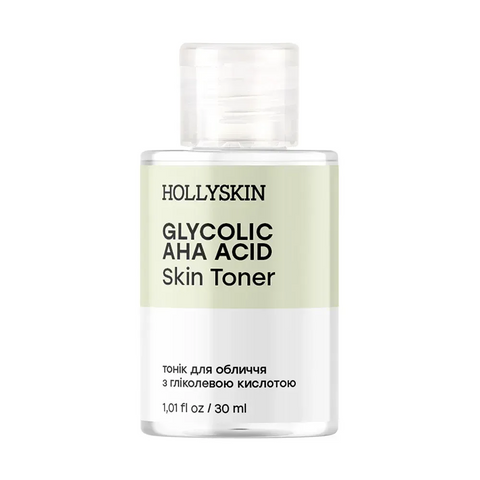 Тонік для обличчя HOLLYSKIN Glycolic AHA Acid Skin Toner (travel size) 30 ml 4820200410067 фото