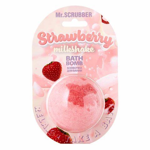 Бомбочка для ванни Strawberry Milkshake Mr.SCRUBBER, 200 г 4820200332406 фото