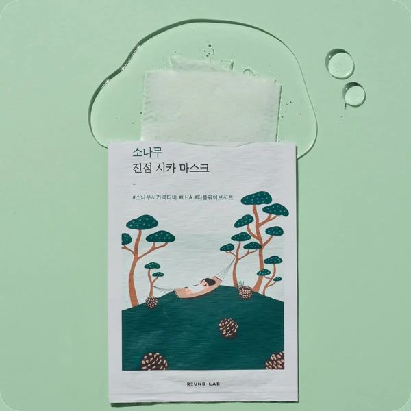 Заспокійлива тканинна маска Pine Calming Cica Mask Sheet ROUND LAB 8809783325711 фото