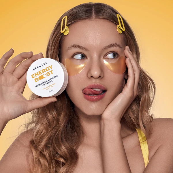 Вітамінізовані гідрогелеві патчі під очі MERMADE Vitamin complex A, E, C, B5 60 шт 4823122901255 фото