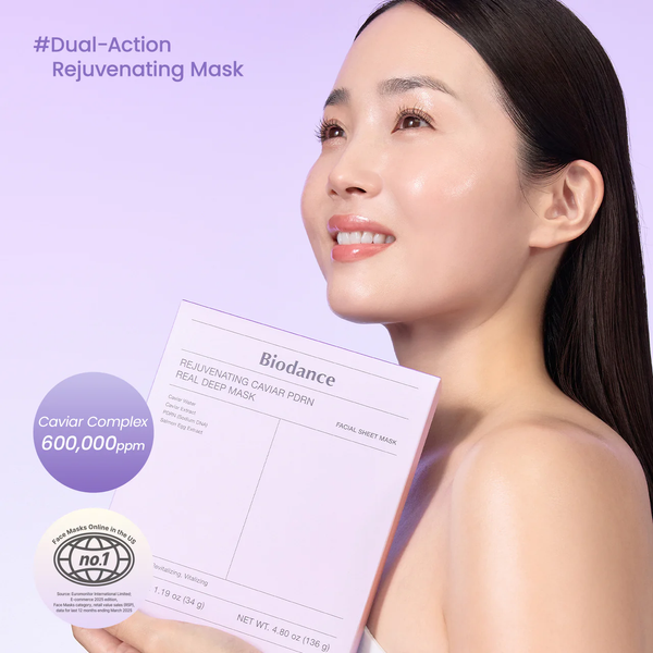 Маска для обличчя Biodance Rejuvenating Caviar PDRN Real Deep Mask, 1ea, 34g 8809891184606 фото
