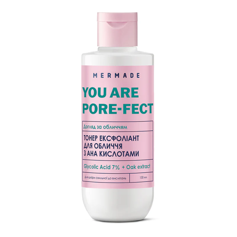Тонер ексфоліант для обличчя з АНА кислотами MERMADE Glycolic Acid & Oak extract 150 мл 4823122901316 фото
