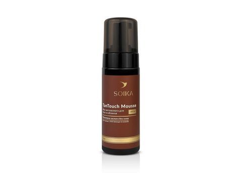 Мус-автозасмага для обличчя та тіла Soika TanTouch Mousse Dark з кето-цукром і олією авокадо SPF 20 150 мл 4820238720923 фото